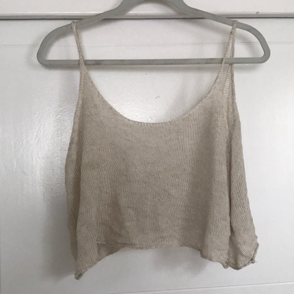 Brandy Melville Cream Crop